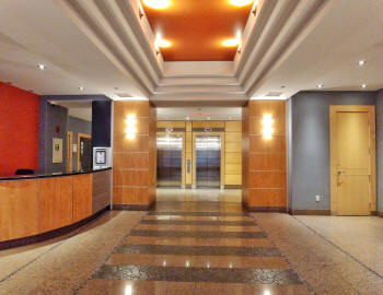 Lobby of 1449 St Alexandre Loft Building in Montreal